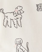 Toddler Girl DayDream Fleece Puppy Knit Dress - Ivory, image 3 of 4 slides