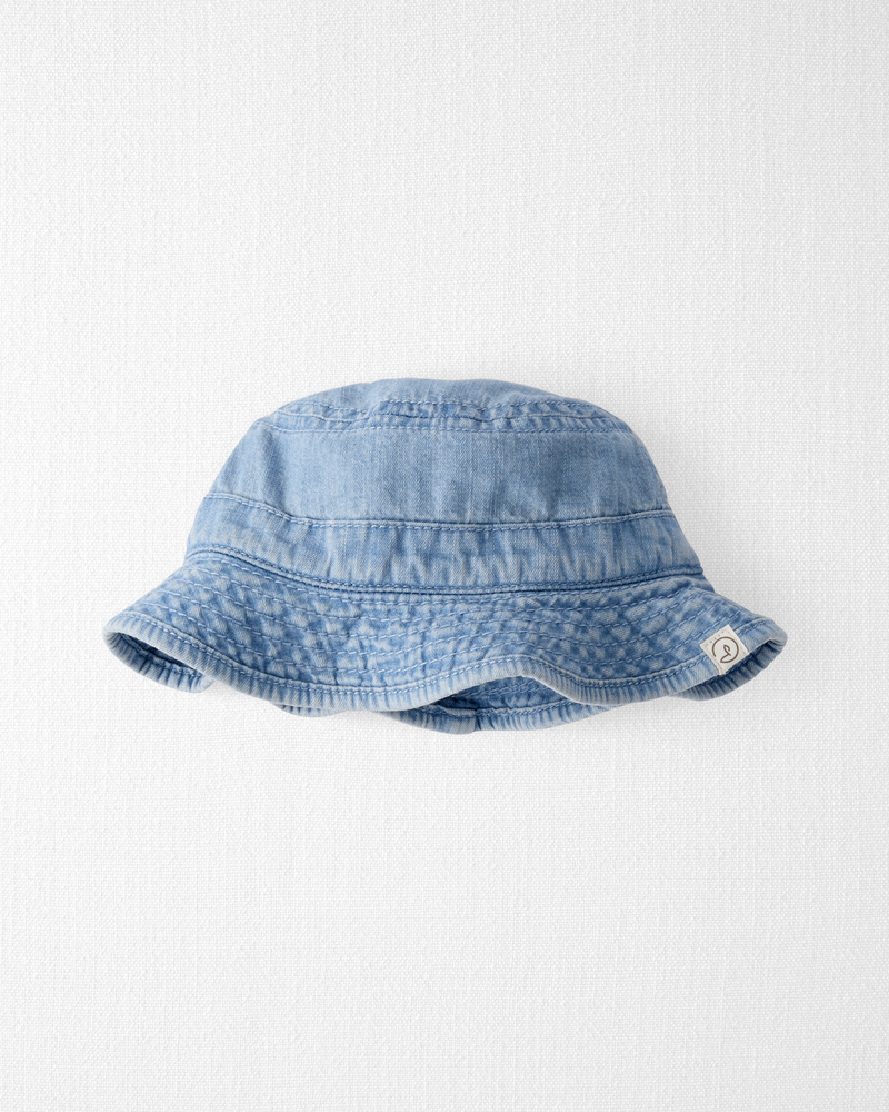 Baby Organic Cotton Chambray Bucket Hat, image 1 of 3 slides