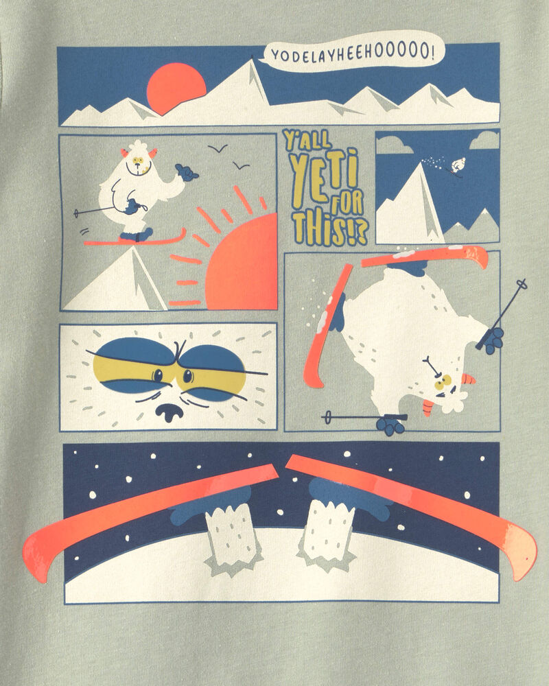 Toddler Boy Yeti Long-Sleeve Graphic Tee - Green, image 4 of 5 slides