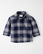 Baby Organic Cotton Button-Front Flannel Shirt, image 1 of 4 slides