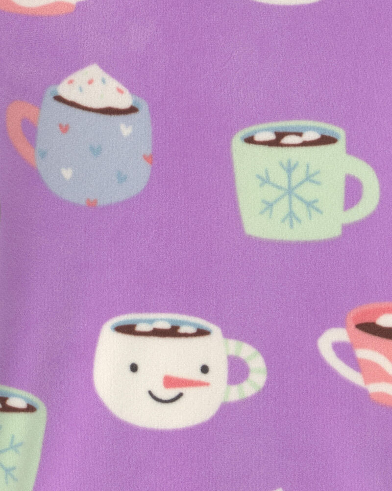 Toddler Girl 2-Piece Hot Cocoa DreamPlush Snug Fit Pyjama Set - Purple, image 2 of 3 slides