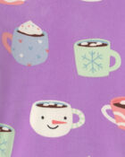 Toddler Girl 2-Piece Hot Cocoa DreamPlush Snug Fit Pyjama Set - Purple, image 2 of 3 slides