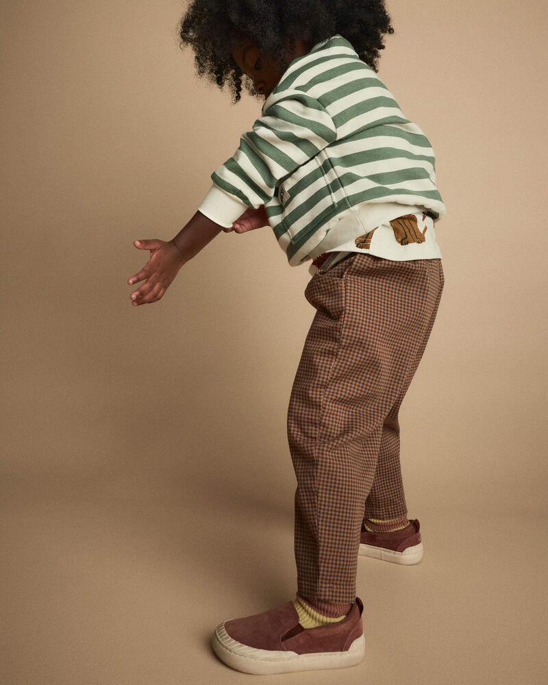 Tout-petit gar&ccedil;on - Pantalon tout-aller &agrave; carreaux - Brun, image 4 sur 5 diapositives