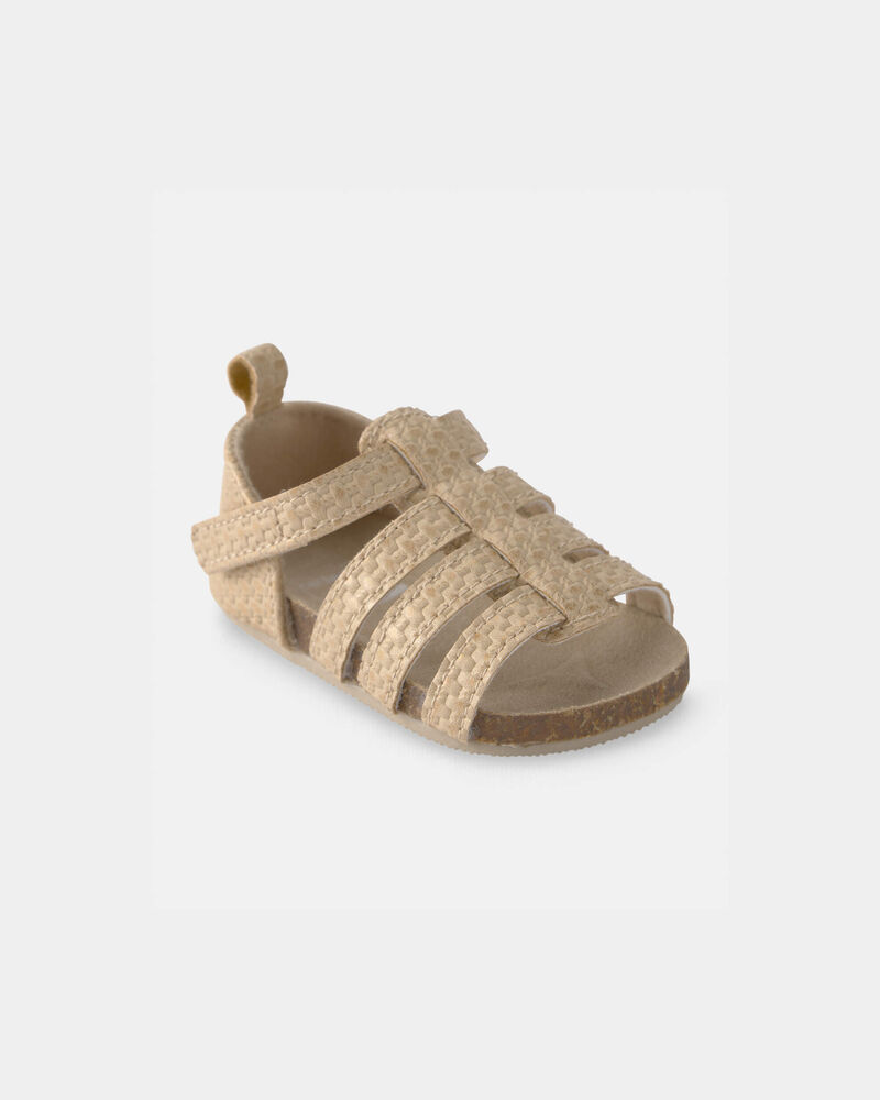 Baby Girl Strappy Sandals - Brown, image 1 of 6 slides