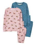 Kid 4-Piece Horse 100% Snug Fit Cotton Pyjamas, image 1 of 4 slides