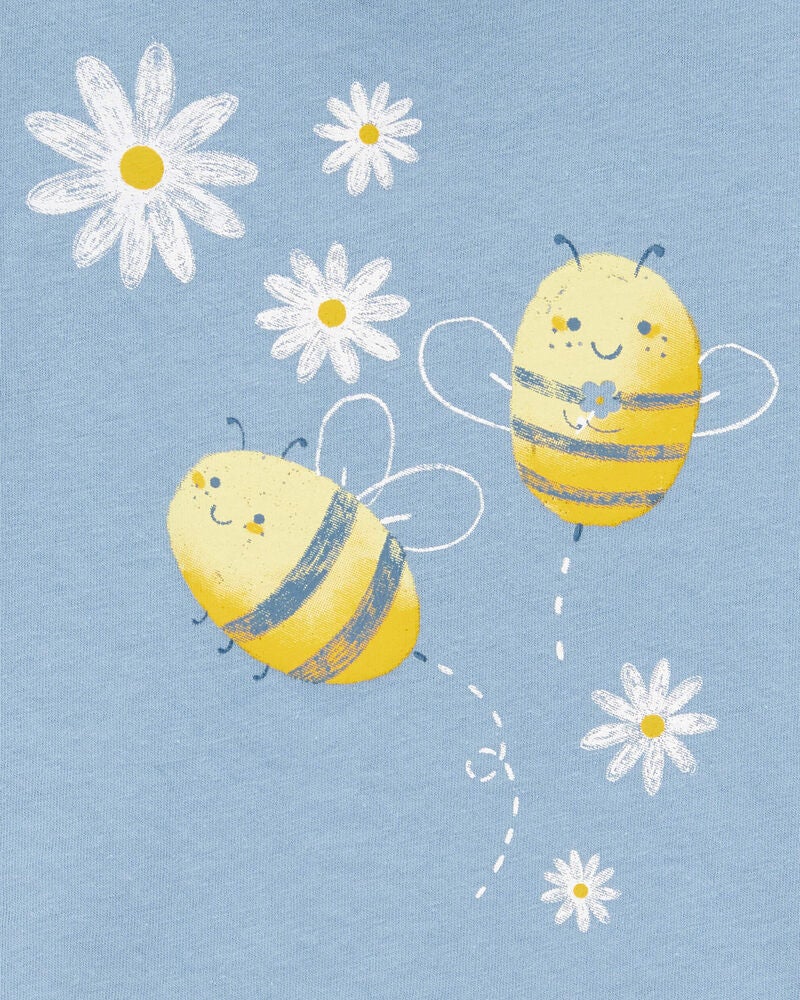 Toddler Bumble Bee Short-Sleeve Graphic Tee - Blue, image 2 of 3 slides
