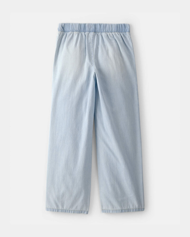 Girls Chambray Baggy Pants - Light Wash, image 2 of 4 slides