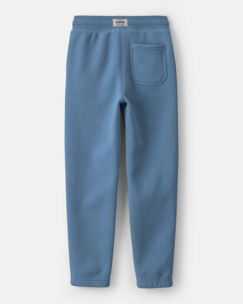 Boys Fleece Drawstring Knit Joggers - Blue, image 2 of 4 slides