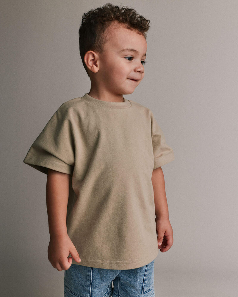 Tout-petit - T-shirt &agrave; manches chauve-souris - Beige, image 1 sur 5 diapositives