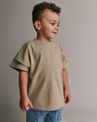 Tout-petit - T-shirt &agrave; manches chauve-souris - Beige, image 1 sur 5 diapositives
