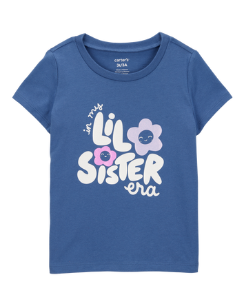 Toddler Lil' Sister Short-Sleeve Graphic Tee - Blue, 