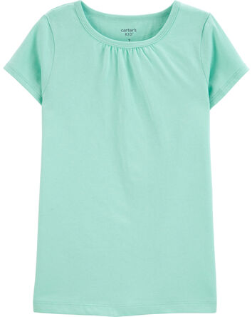 T-shirt en coton turquoise, 