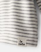 Baby Boy Long-Sleeve Striped Hooded Top - Grey, image 2 of 4 slides