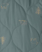 Toddler Boy Quilted Bomber Jacket - Green, image 3 of 3 slides