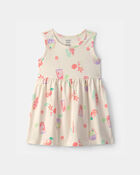 Toddler Girl Summer Sleeveless Dress - Cream, image 1 of 4 slides