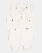 Baby 7-Pack Days Of The Week Short-Sleeve Cotton Bodysuits, image 1 of 9 slides