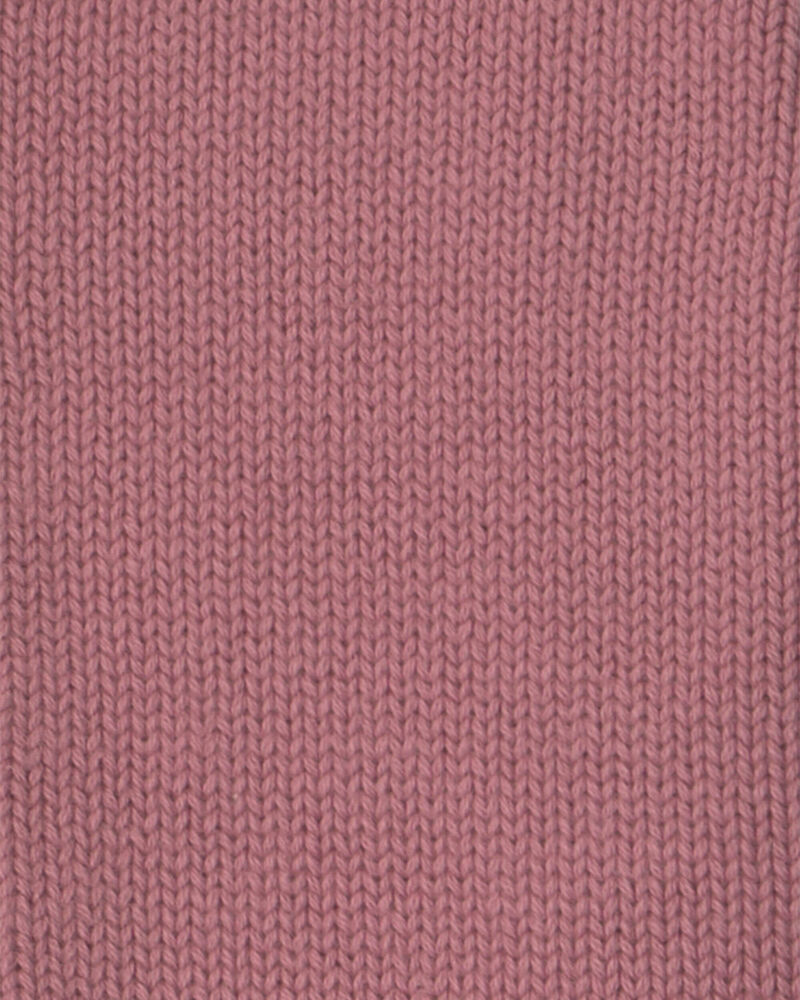 B&eacute;b&eacute; fille - Ensemble 2 pi&egrave;ces cardigan et pantalon en tricot de coton biologique, image 3 sur 3 diapositives