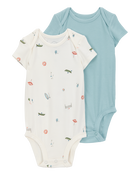 Baby 2-Pack PurelySoft Short-Sleeve Bodysuits, image 1 of 6 slides