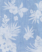 Kid Pull-On Bermuda Tropical Print Short-Blue, image 3 of 4 slides