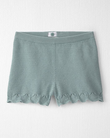 Girls 2-Piece Organic Cotton Knit Top & Short Set, 