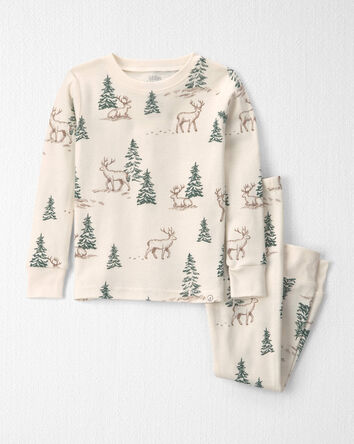 Toddler 2-Piece Organic Cotton Pyjamas in Reindeer Forest, 