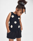 Toddler Girl Contrast Trim Shorts - Black, image 3 of 7 slides