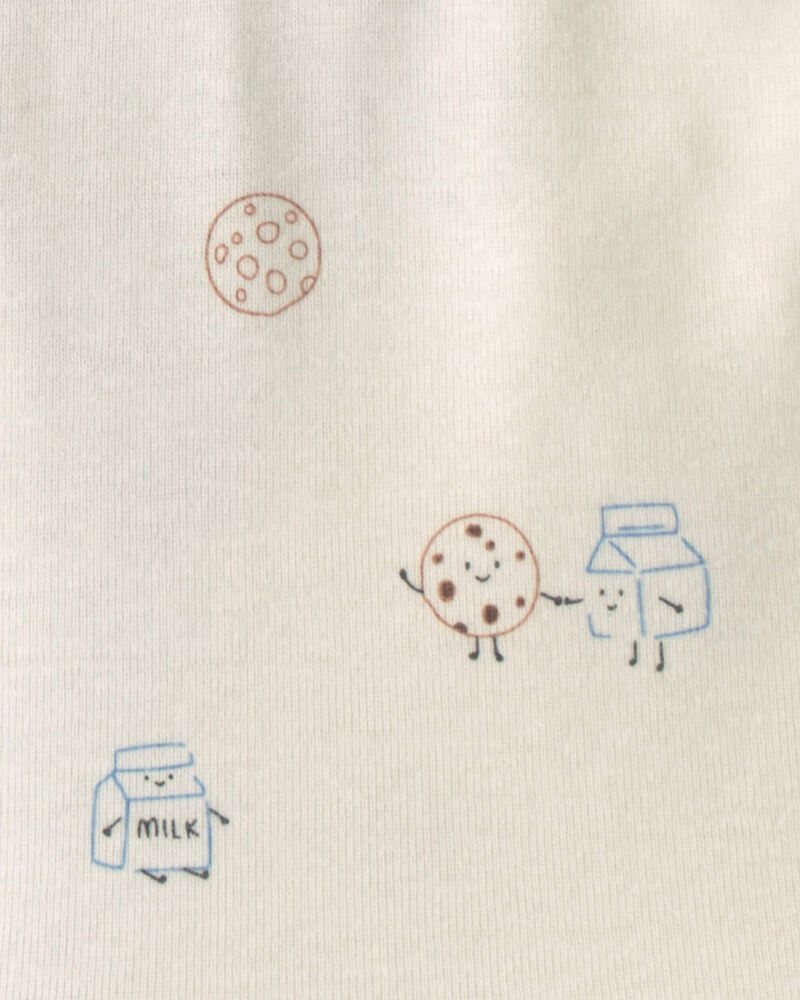 Baby Boy 4-Pack Milk & Cookies Long-Sleeve Multipack Bodysuits, image 3 of 6 slides
