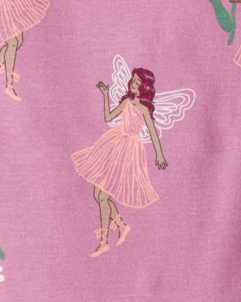 Tout-petit fille - Pyjamas Fairy Floral 100 % coton &agrave; manches longues, coupe ajust&eacute;e, 4 pi&egrave;ces - Rose/Violet, image 3 sur 3 diapositives