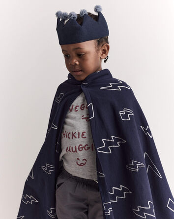 Toddler Lightening Bolt Dress Up Cape - Navy, 