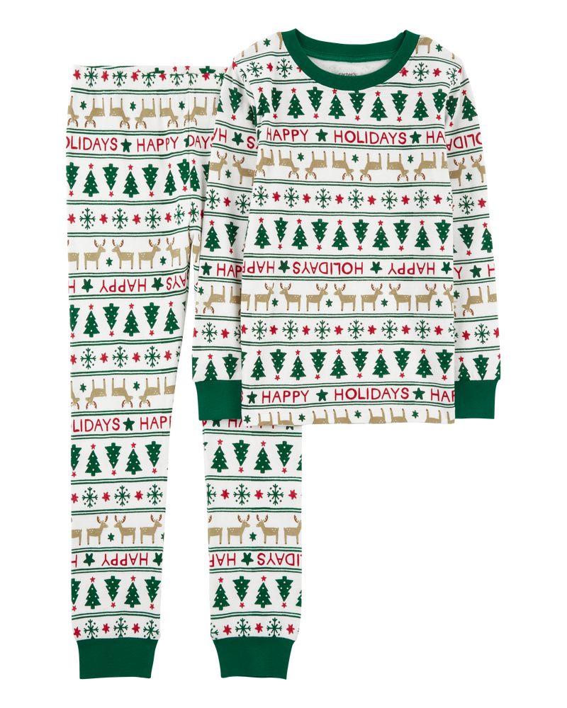 Kid 2-Piece Fair Isle 100% Snug Fit Cotton Pyjamas, image 1 of 3 slides