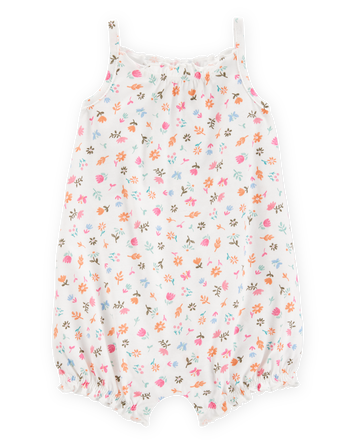 Baby Floral Cotton Romper, 