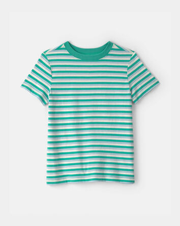 Gar&ccedil;ons - T-shirt &agrave; rayures - Vert/Jaune, 