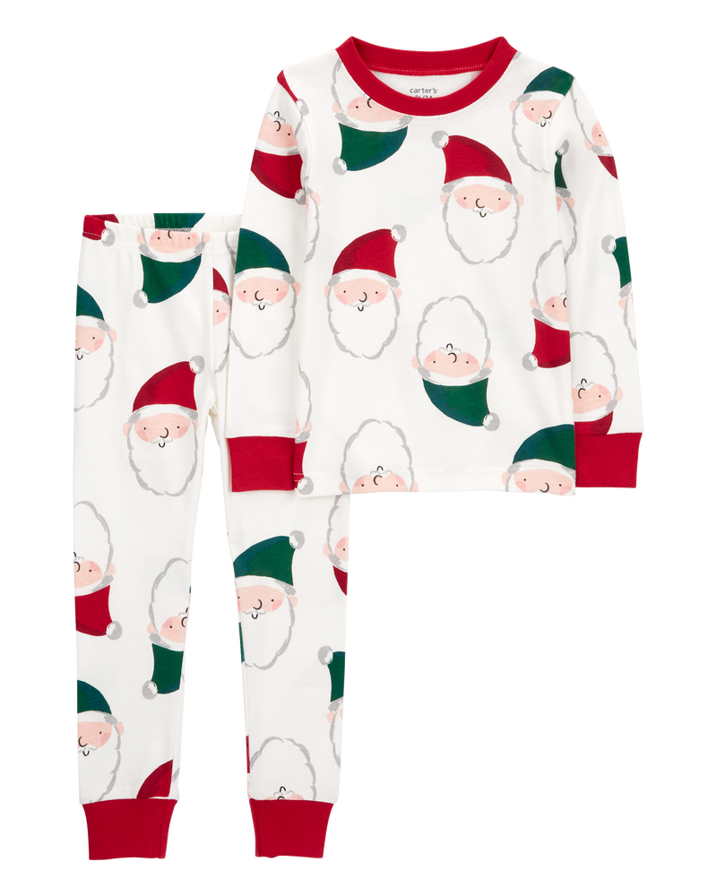 Baby Girls Baby 2 Piece Santa 100 Cotton Snug Fit PJs 12M Carter s