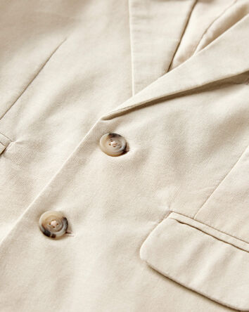 Tout-petit Veste de costume fabriquée à partir de lin et de coton biologique - Kaki, 