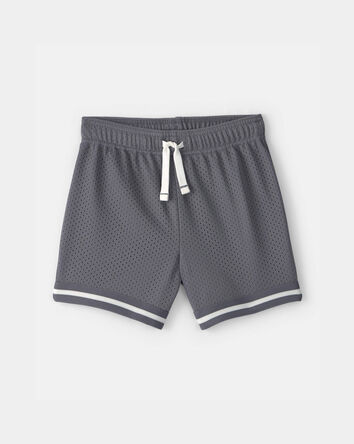 Tout-petit gar&ccedil;on - Short de sport en maille, &agrave; rayures - Gris, 