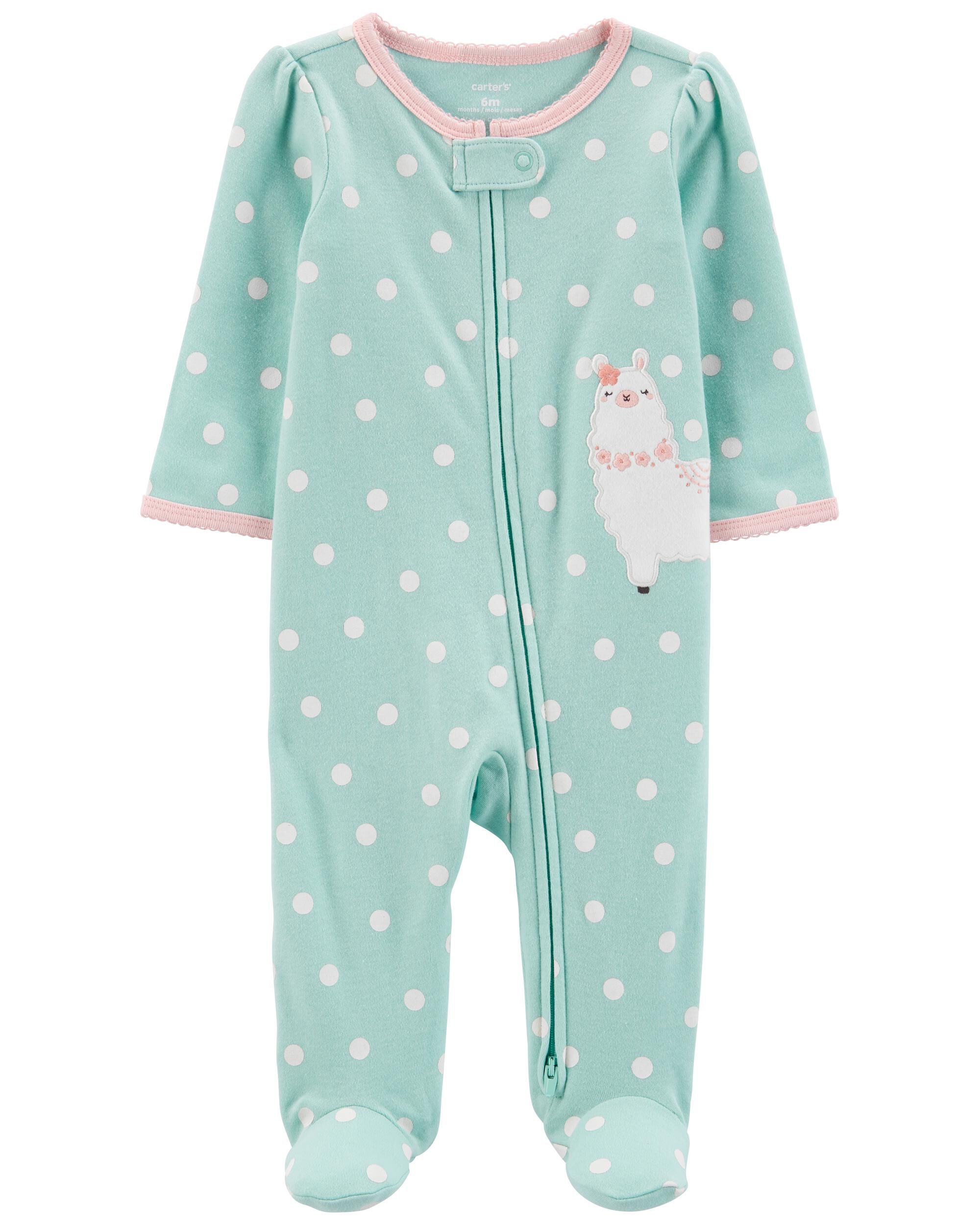 Llama 2 Way Zip Cotton Sleeper Pyjamas