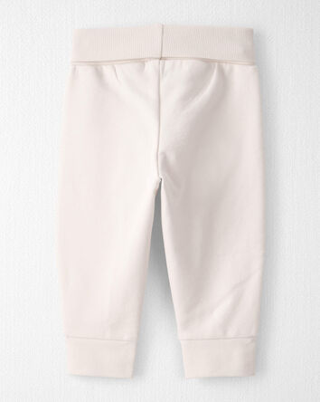 Baby Organic Cotton Knit Pants in Cream, 