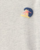 Tout-petit gar&ccedil;on - T-shirt &agrave; imprim&eacute; de surfeur - Gris, image 3 sur 3 diapositives