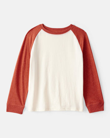Garçons - T-shirt raglan à manches longues - Orange, 