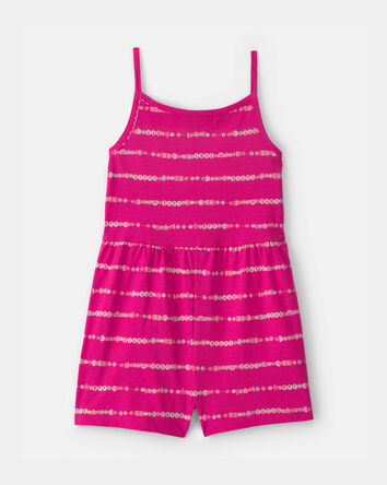 Girls Friendship Bracelet Romper - Pink, 