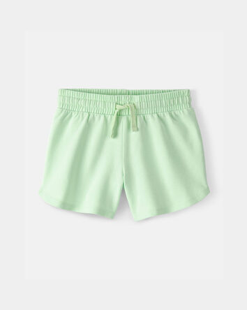 Girls French Terry Shorts - Green, 