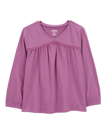 Baby Crinkle Jersey Lace Top, 