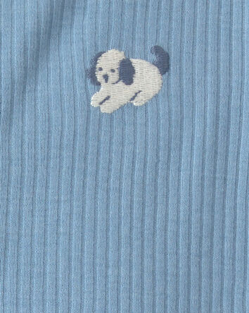 B&eacute;b&eacute; gar&ccedil;on - Grenouill&egrave;re ajust&eacute;e &agrave; motif chien - Bleu, 