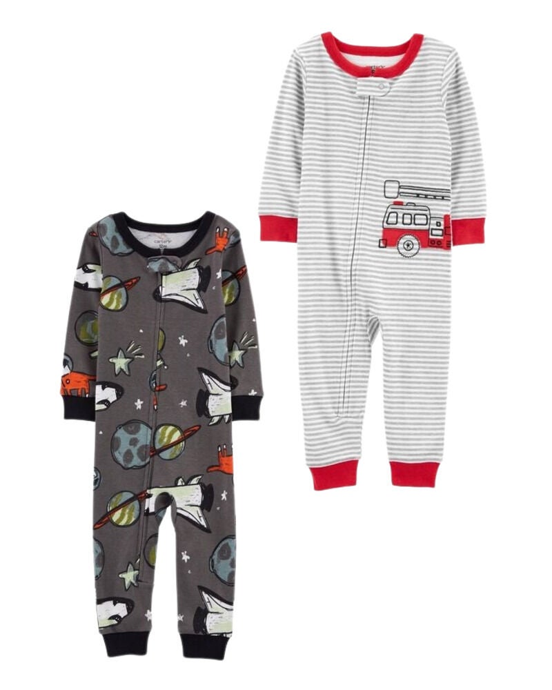 Multi Baby 2 Pack 1 Piece 100 Snug Fit Cotton Footless PJs Carter s Oshkosh Canada