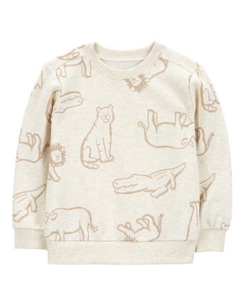 Toddler Animal Print Fleece Pullover, 