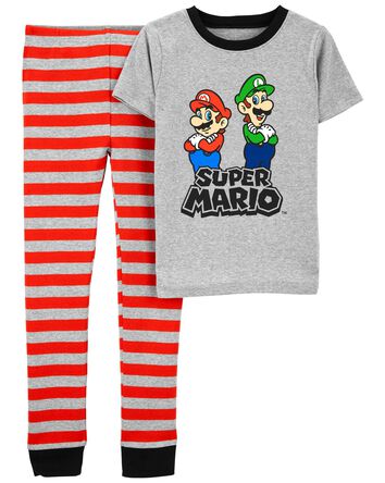 Pyjama 2 pièces en coton ajusté Mario, 