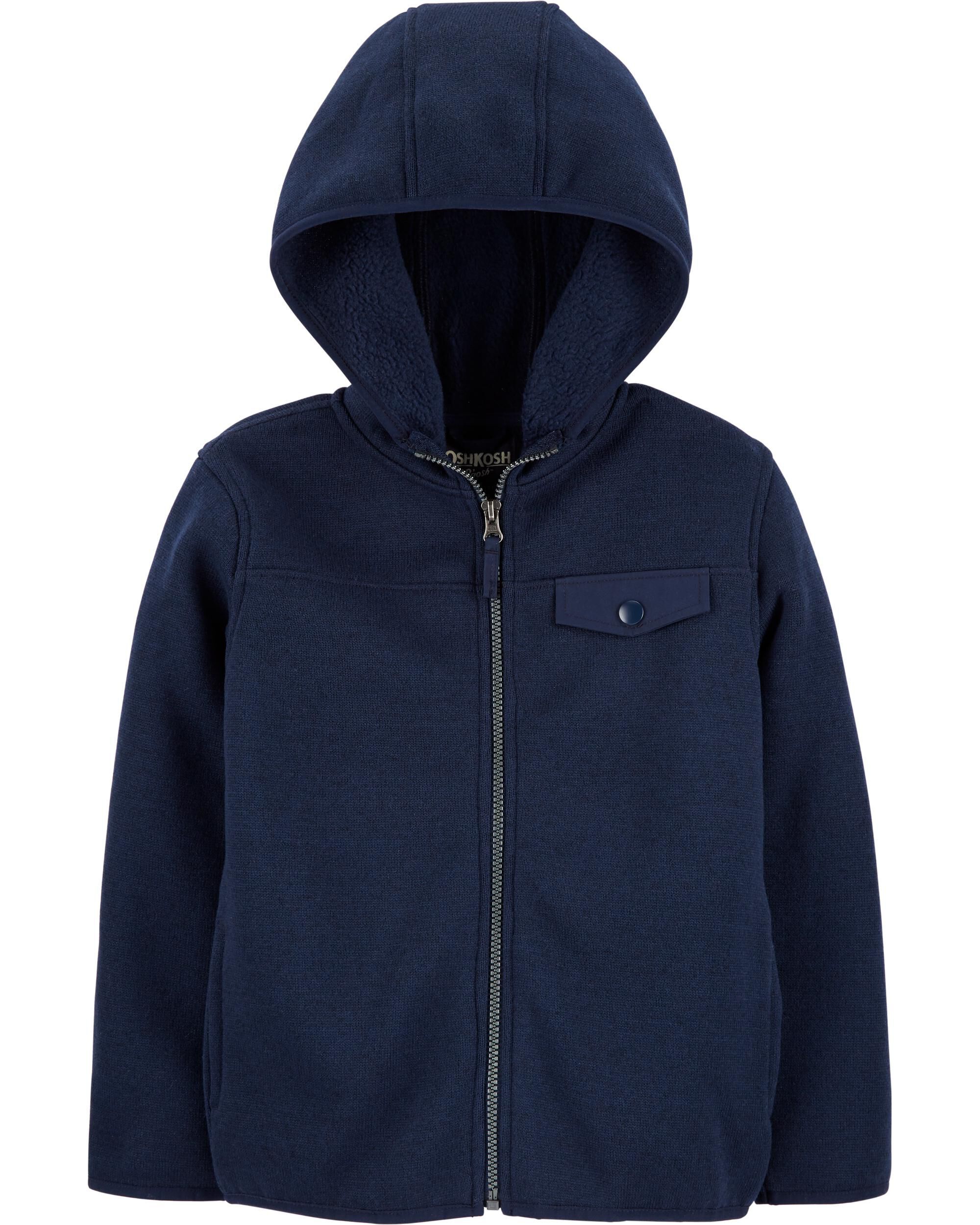 Navy blue online fleece jacket