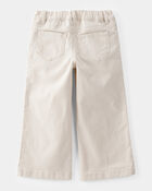 Toddler Floral Embroidered Iconic Denim Wide Leg Jeans - Cream, image 2 of 5 slides