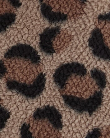 Baby Leopard Zip-Up Sherpa Hoodie, 