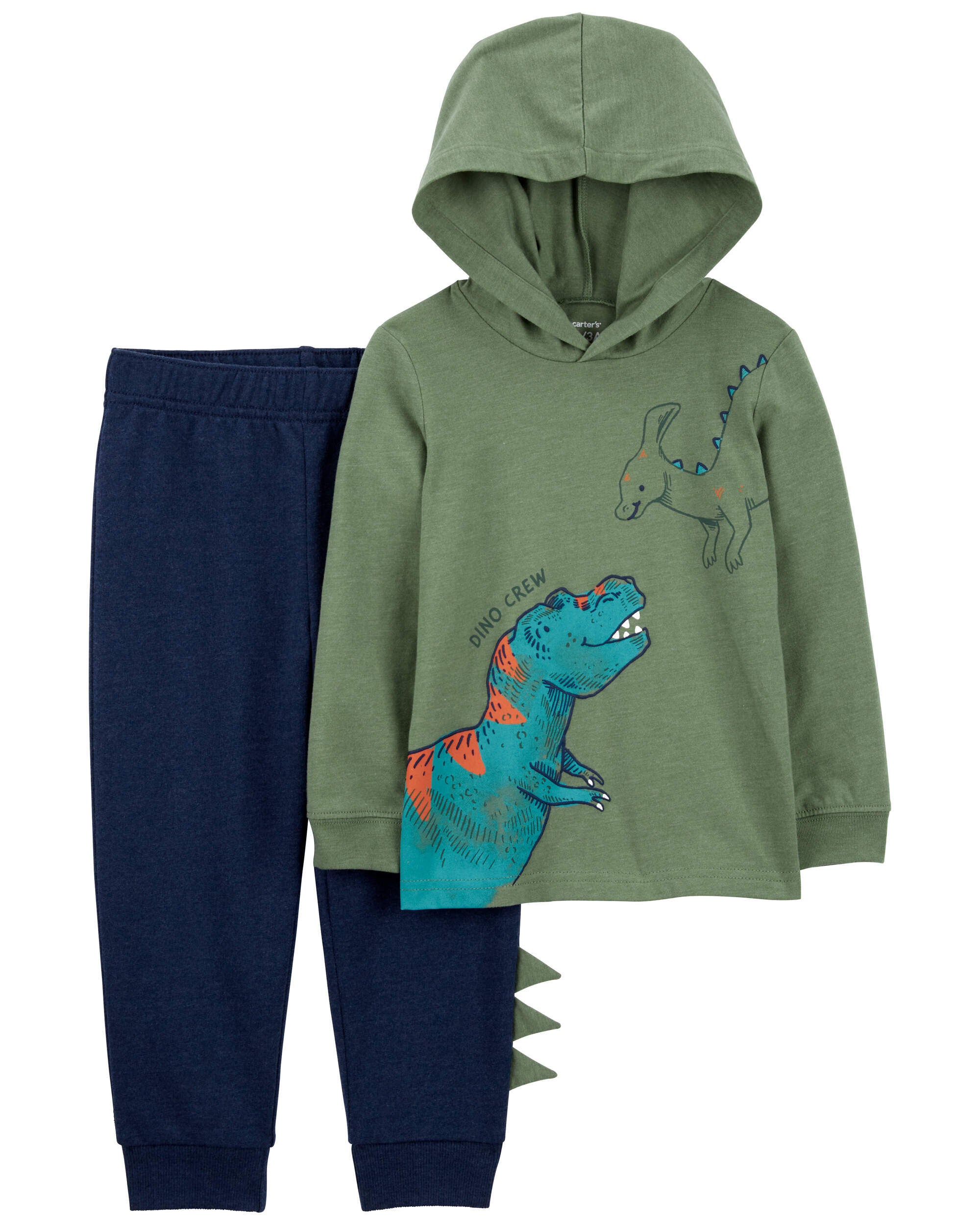 Baby Boys 2 Piece Dinosaur Hooded Tee Jogger Set 24M Carter s